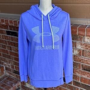 Under Armour Women's Blue Logo Pullover Hoodie Size XS Loose Fit Activewear